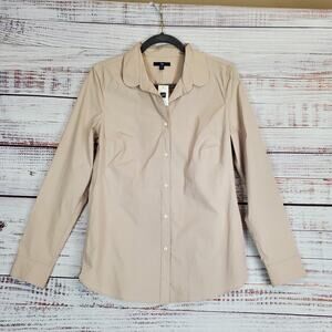 GAP Women's Beige Button Down Shirt